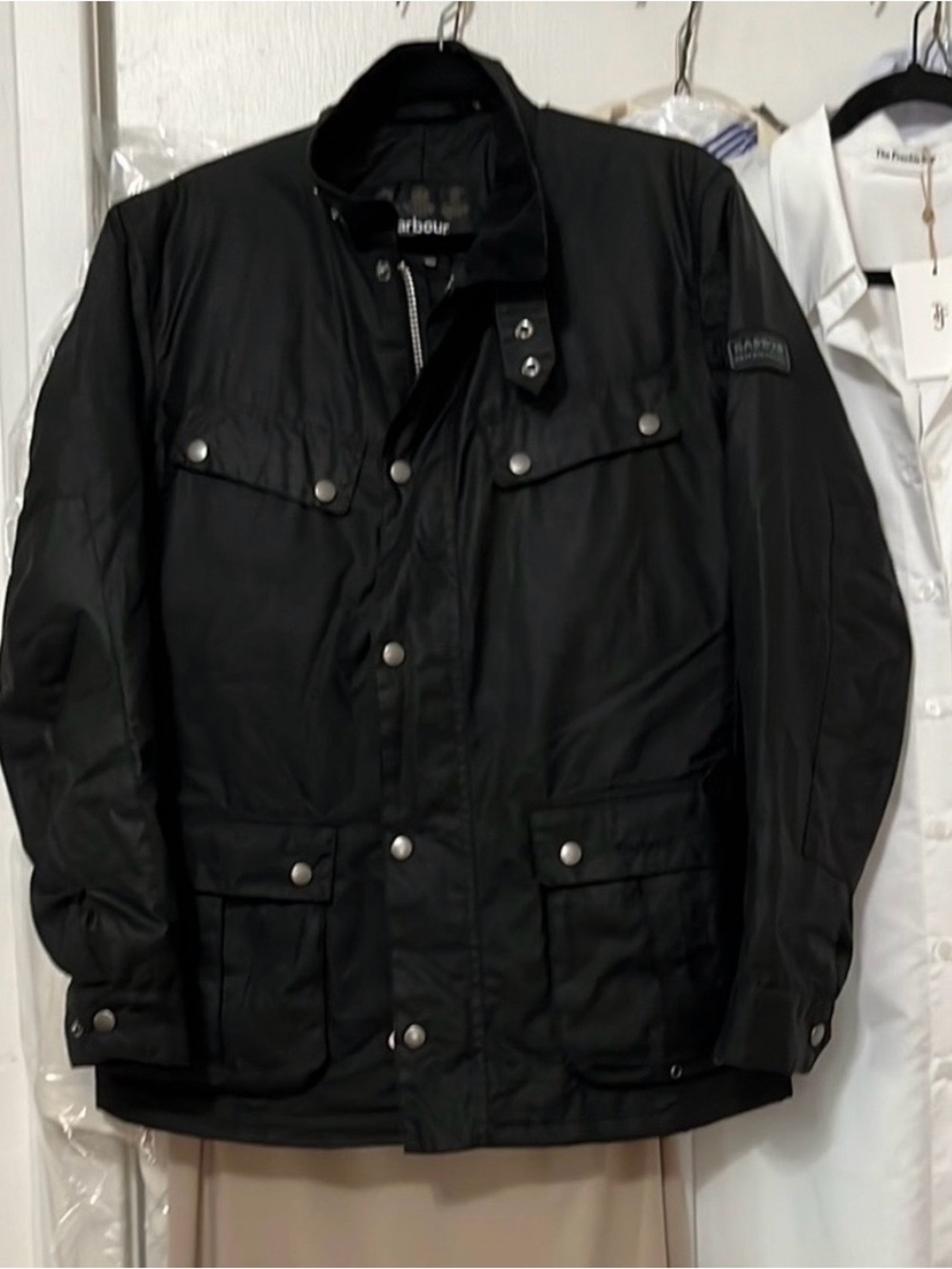 Barbour Black Military Field Jacket